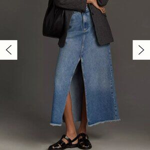 NWT Anthropologie Pilcro The Madi Front-Slit Denim Skirt